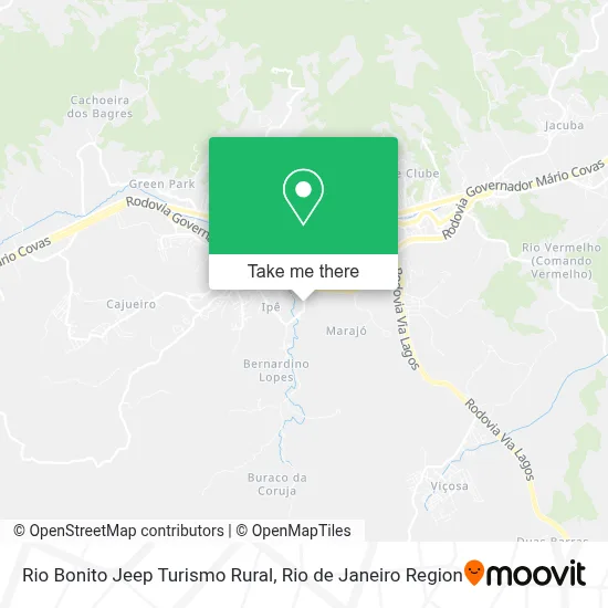 Rio Bonito Jeep Turismo Rural map