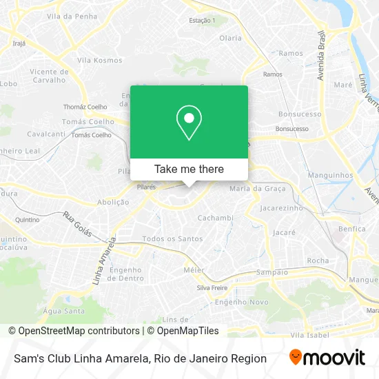 Sam's Club Linha Amarela map