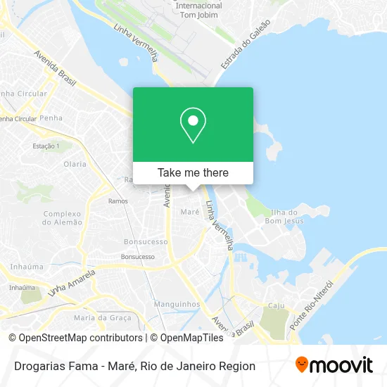 Drogarias Fama - Maré map