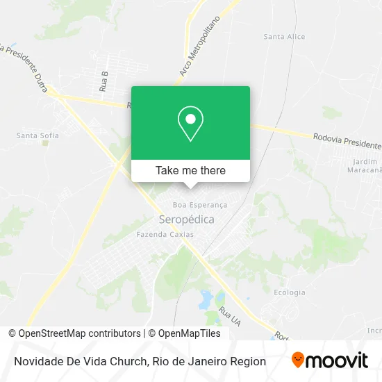 Novidade De Vida Church map