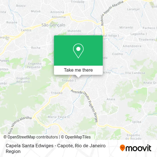 Capela Santa Edwiges - Capote map