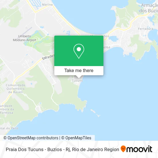 Praia Dos Tucuns - Buzios - Rj map