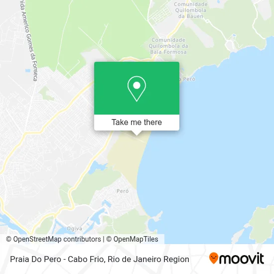Praia Do Pero - Cabo Frio map