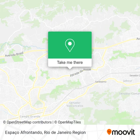 Espaço Afrontando map
