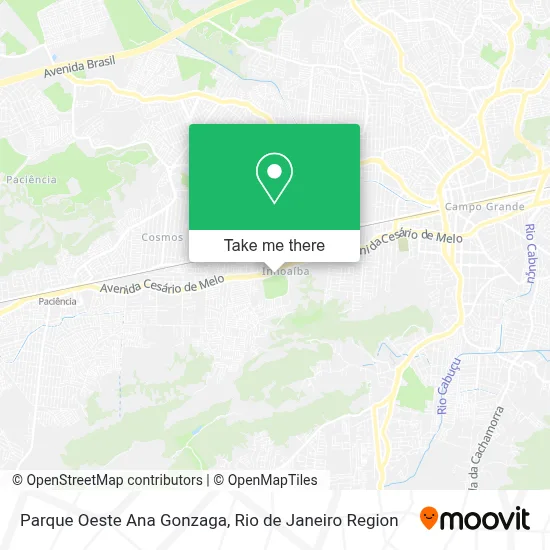 Parque Oeste Ana Gonzaga map