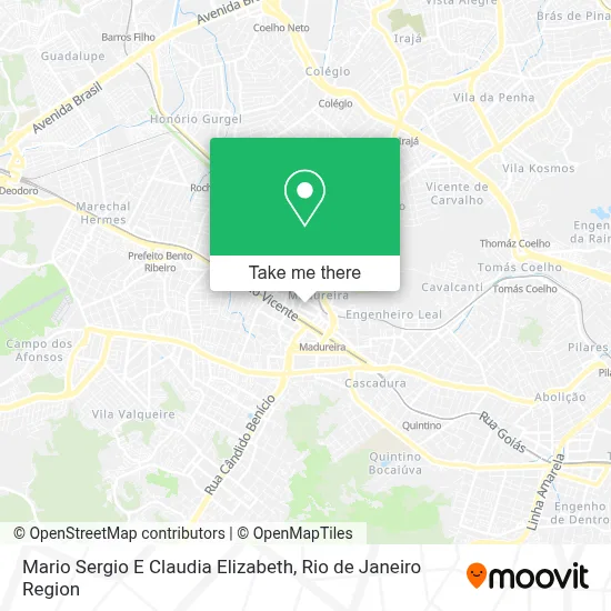 Mario Sergio E Claudia Elizabeth map