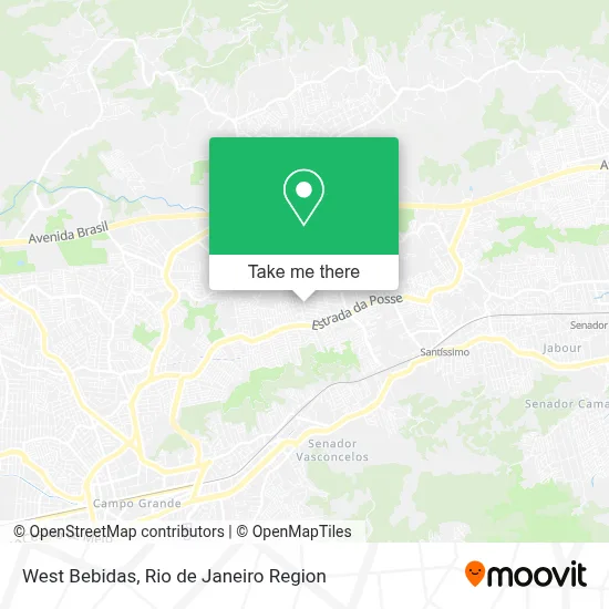 West Bebidas map