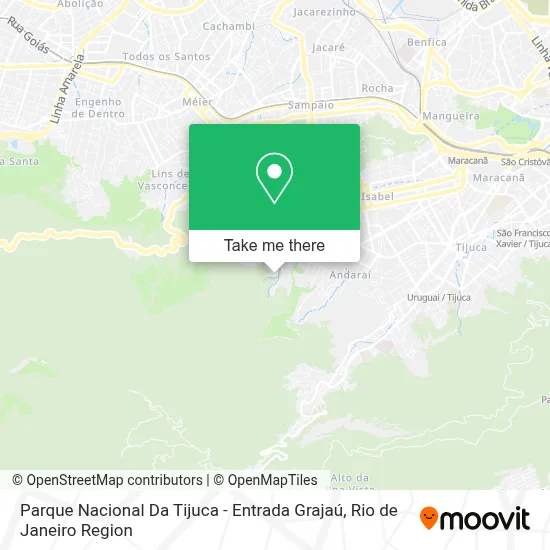 Parque Nacional Da Tijuca - Entrada Grajaú map