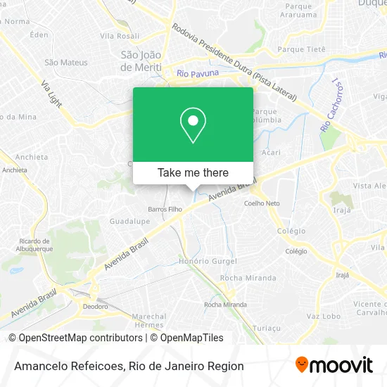 Amancelo Refeicoes map
