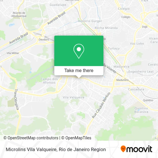 Microlins Vila Valqueire map