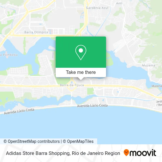 Adidas Store Barra Shopping map