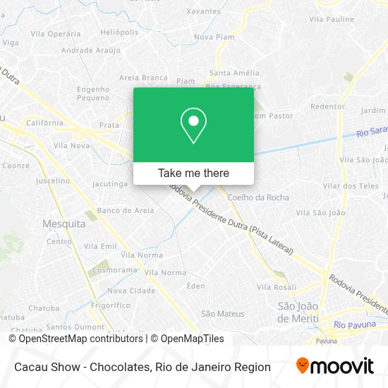 Cacau Show - Chocolates map