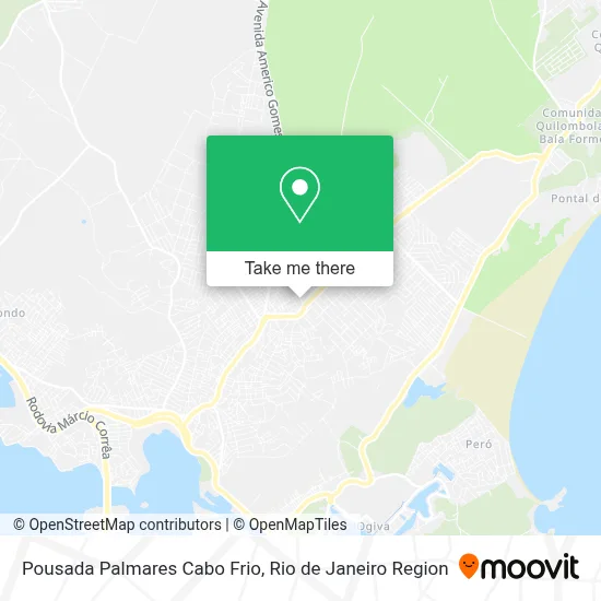 Pousada Palmares Cabo Frio map