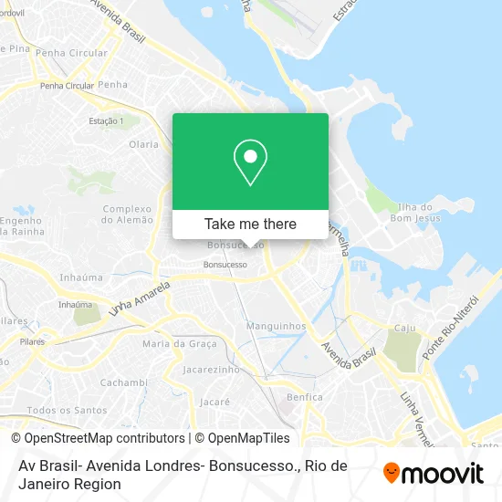 Av Brasil- Avenida Londres- Bonsucesso. map