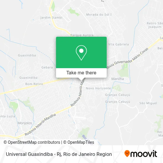Universal Guaxindiba - Rj map