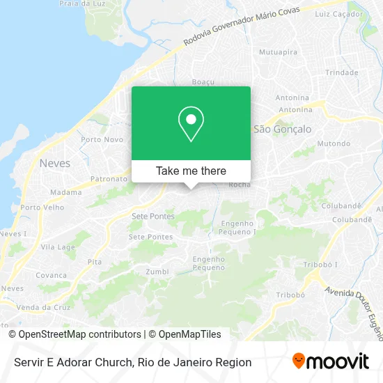 Servir E Adorar Church map