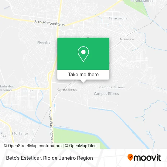 Beto's Esteticar map
