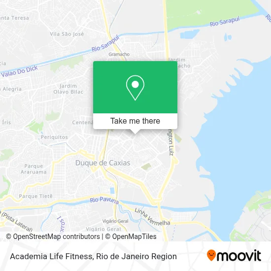Academia Life Fitness map