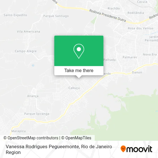 Vanessa Rodrigues Pegueemonte map