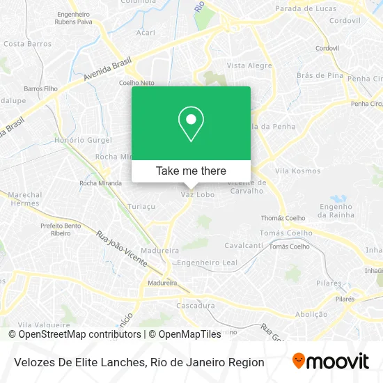 Velozes De Elite Lanches map