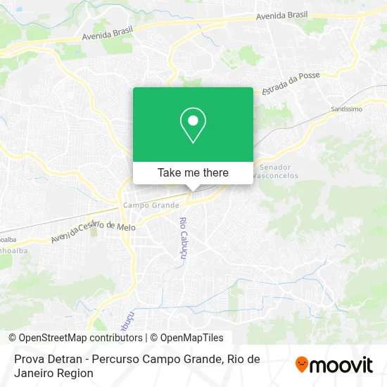 Prova Detran - Percurso Campo Grande map