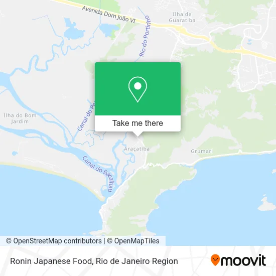 Ronin Japanese Food map