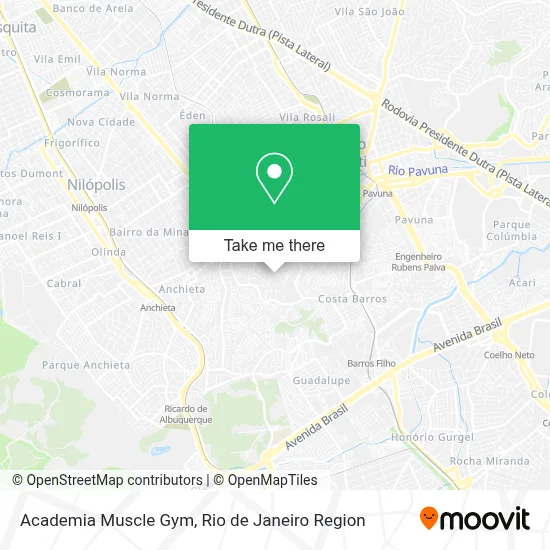 Academia Muscle Gym map