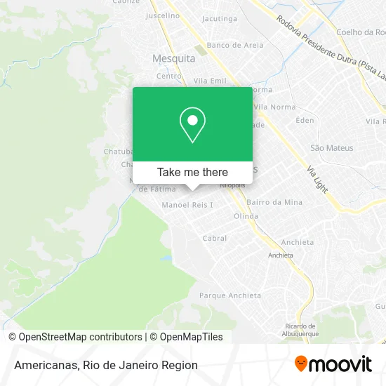 Americanas map