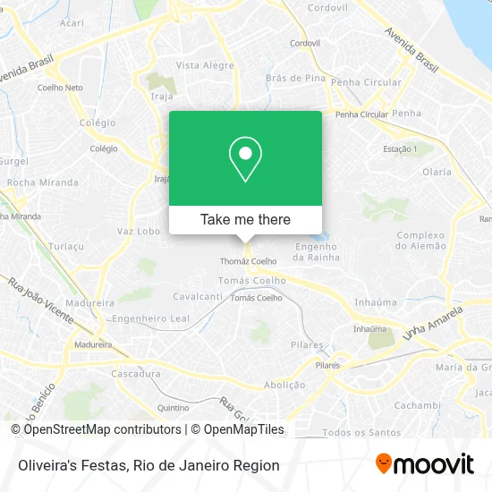 Oliveira's Festas map