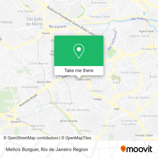 Mello's Burguer map