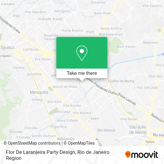 Flor De Laranjeira Party Design map