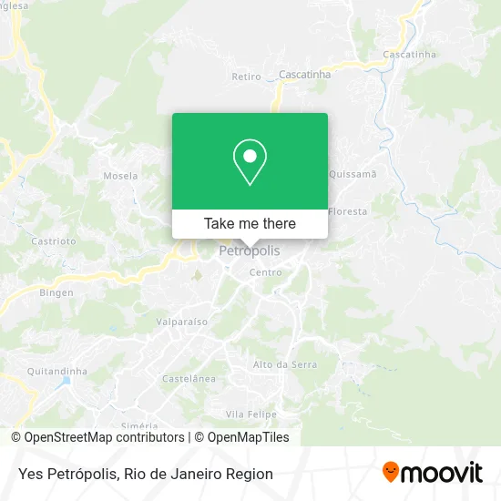 Yes Petrópolis map