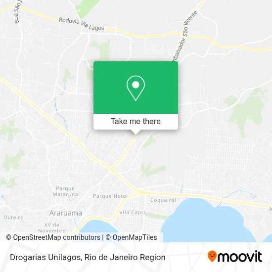 Drogarias Unilagos map