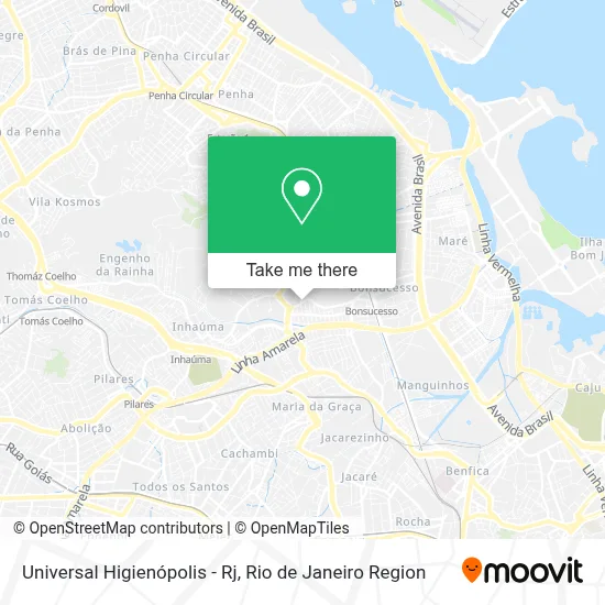 Universal Higienópolis - Rj map