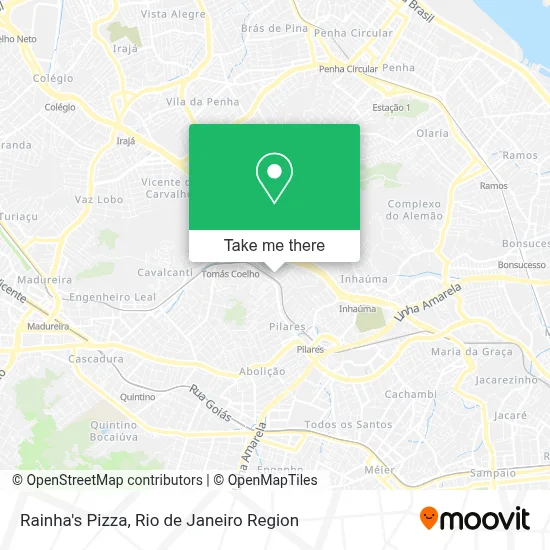 Rainha's Pizza map