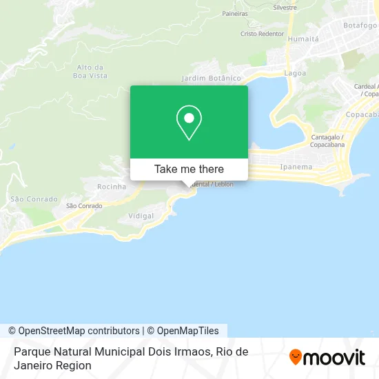 Parque Natural Municipal Dois Irmaos map
