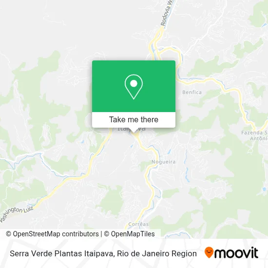 Serra Verde Plantas Itaipava map
