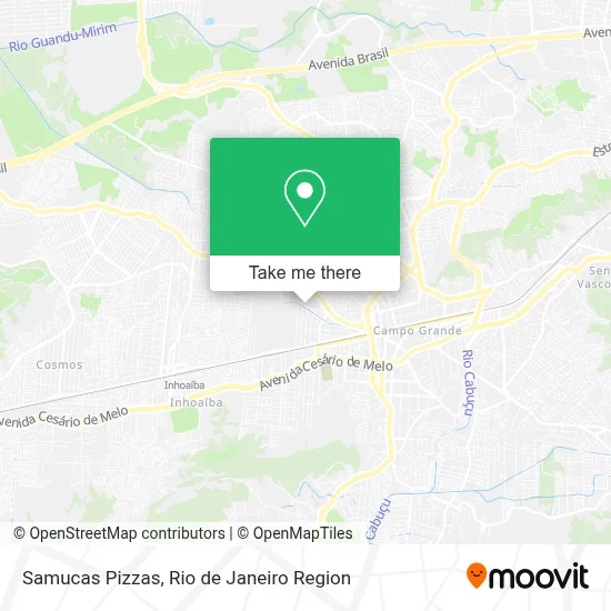Samucas Pizzas map