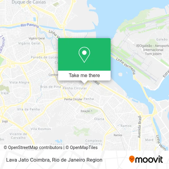 Lava Jato Coimbra map