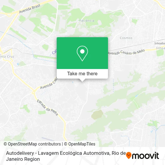 Autodelivery - Lavagem Ecológica Automotiva map