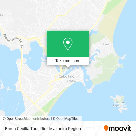 Barco Cecilia Tour map