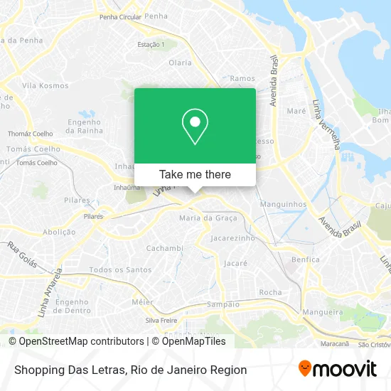Shopping Das Letras map