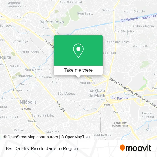 Bar Da Elis map