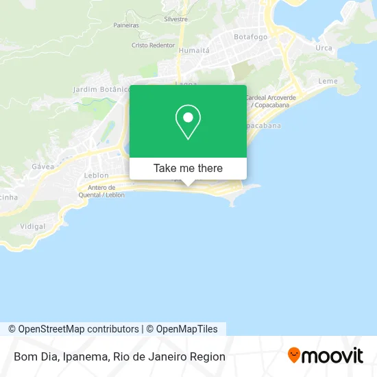 Bom Dia, Ipanema map