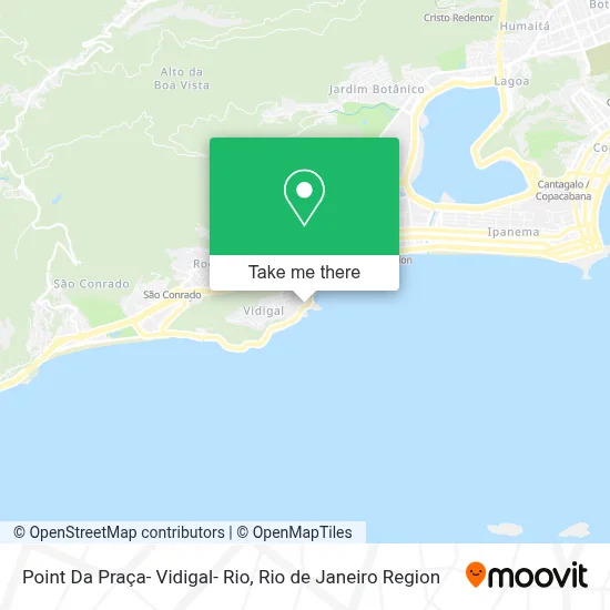 Point Da Praça- Vidigal- Rio map