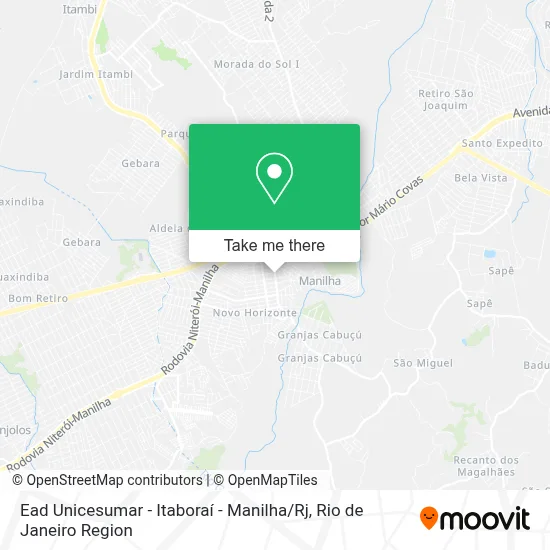 Ead Unicesumar - Itaboraí - Manilha / Rj map