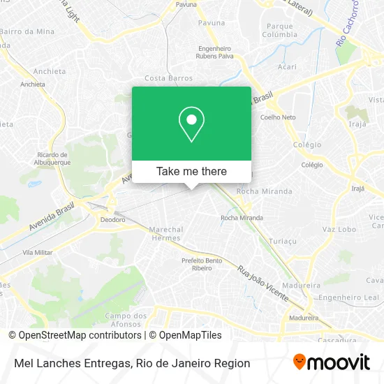 Mel Lanches Entregas map
