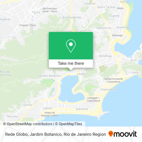 Rede Globo, Jardim Botanico map