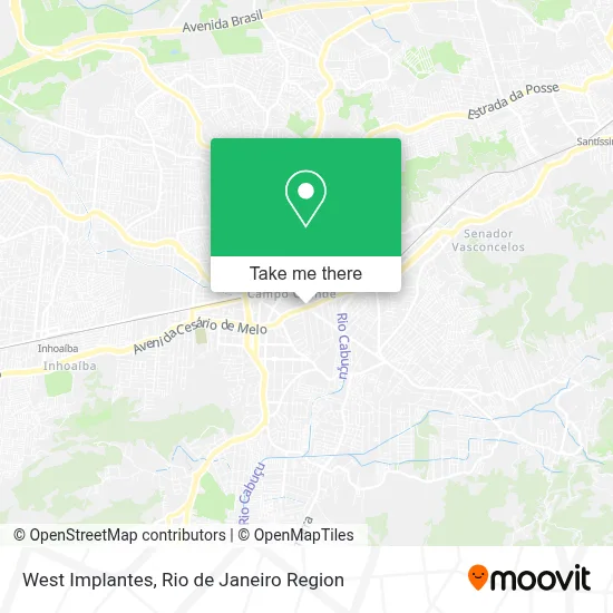 West Implantes map