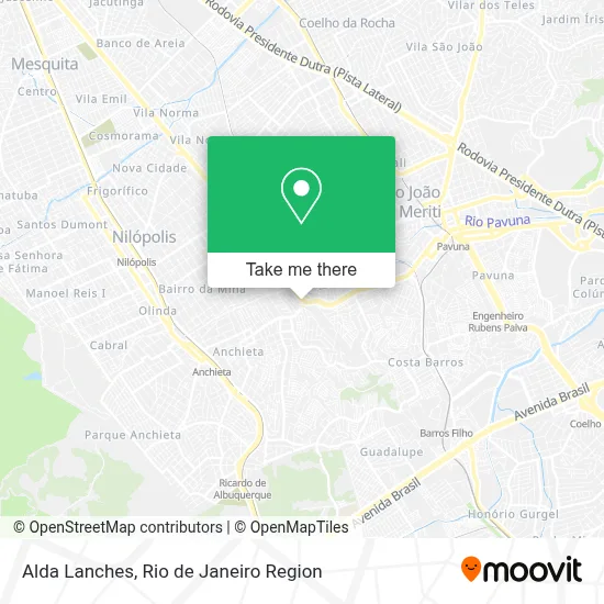 Alda Lanches map